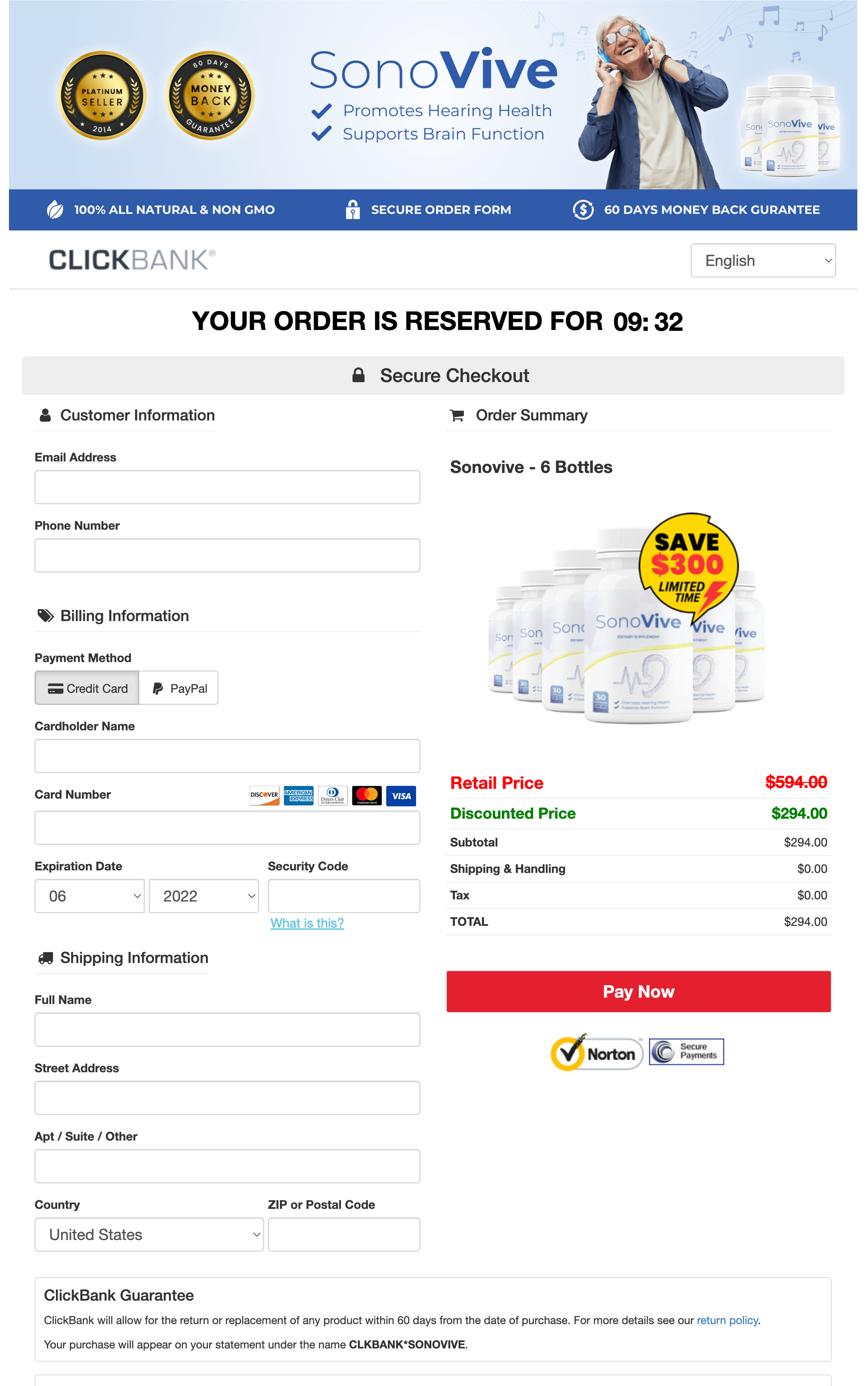 TestoGreens - Order Page